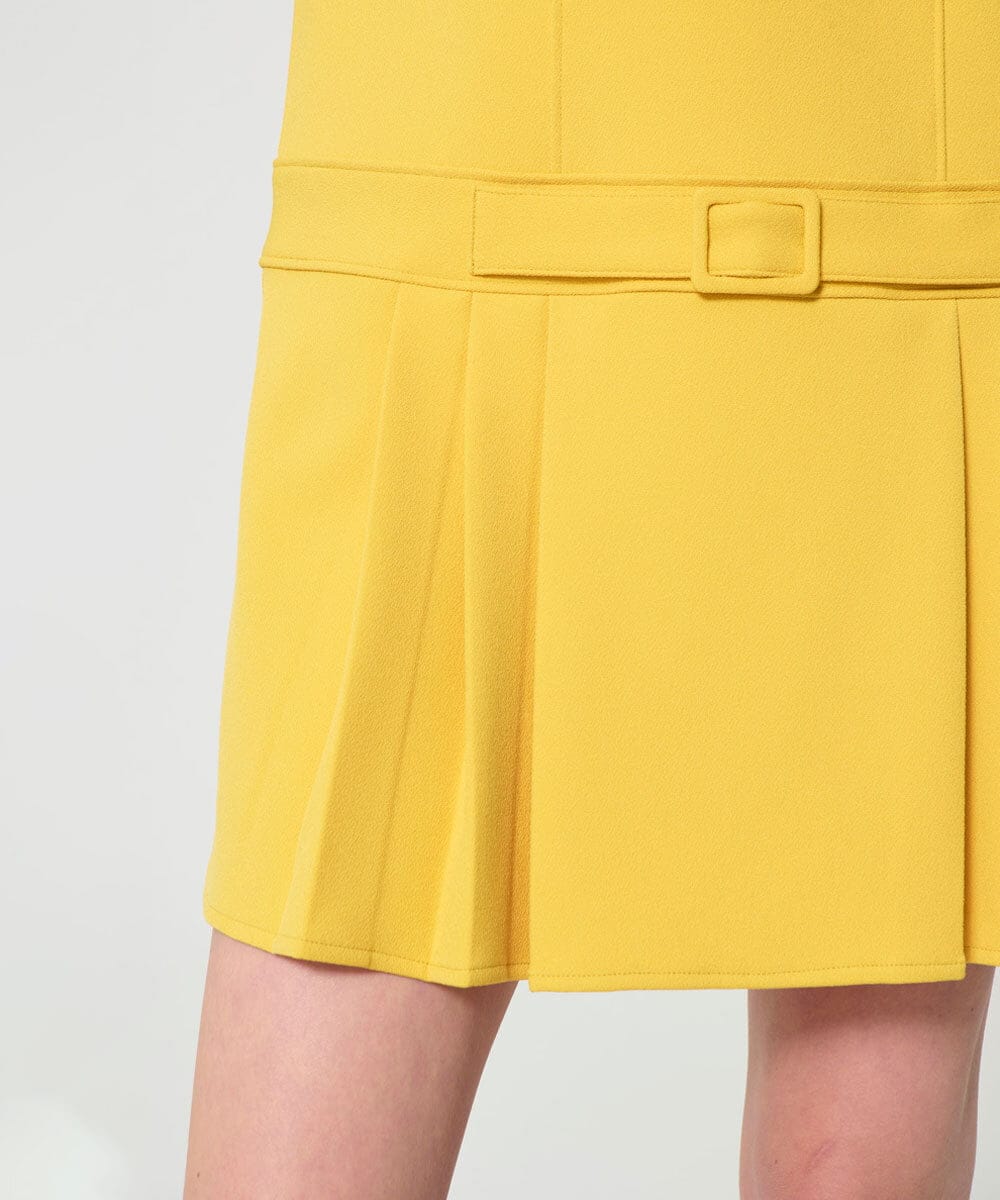 VZEGD08610 TARA JARMON(タラ ジャーモン) ヘビークレープドレス ミモザイエロー