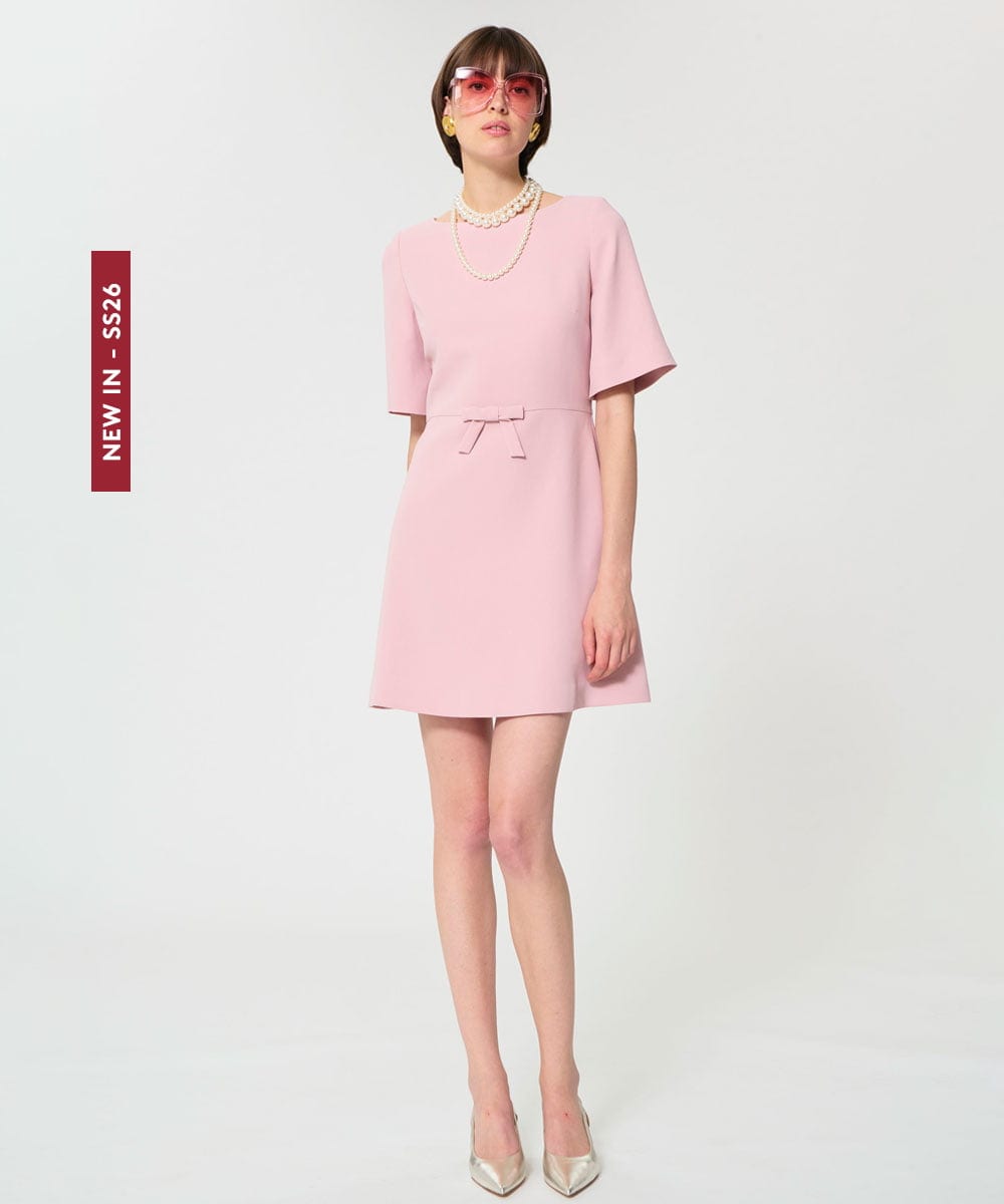 VZEGD09450 TARA JARMON(タラ ジャーモン) クレープドレス ピンク