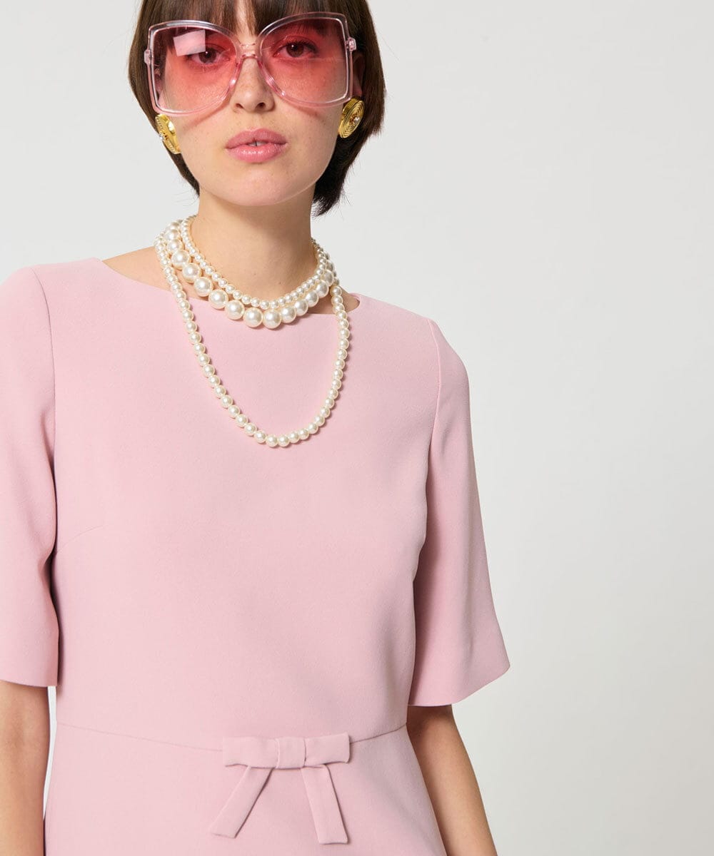 VZEGD09450 TARA JARMON(タラ ジャーモン) クレープドレス ピンク