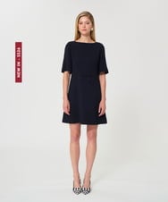 VZEGD09450 TARA JARMON(タラ ジャーモン) クレープドレス ミッドナイトブルー