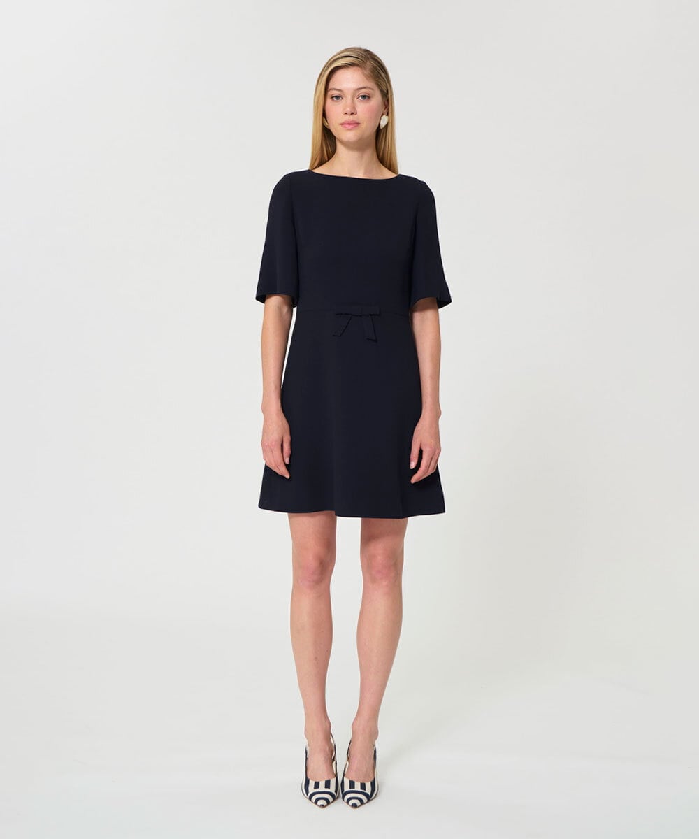 VZEGD09450 TARA JARMON(タラ ジャーモン) クレープドレス ミッドナイトブルー