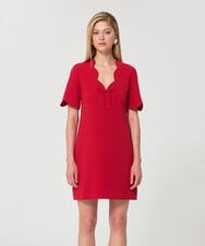 VZEGD10450 TARA JARMON(タラ ジャーモン) クレープドレス レッド