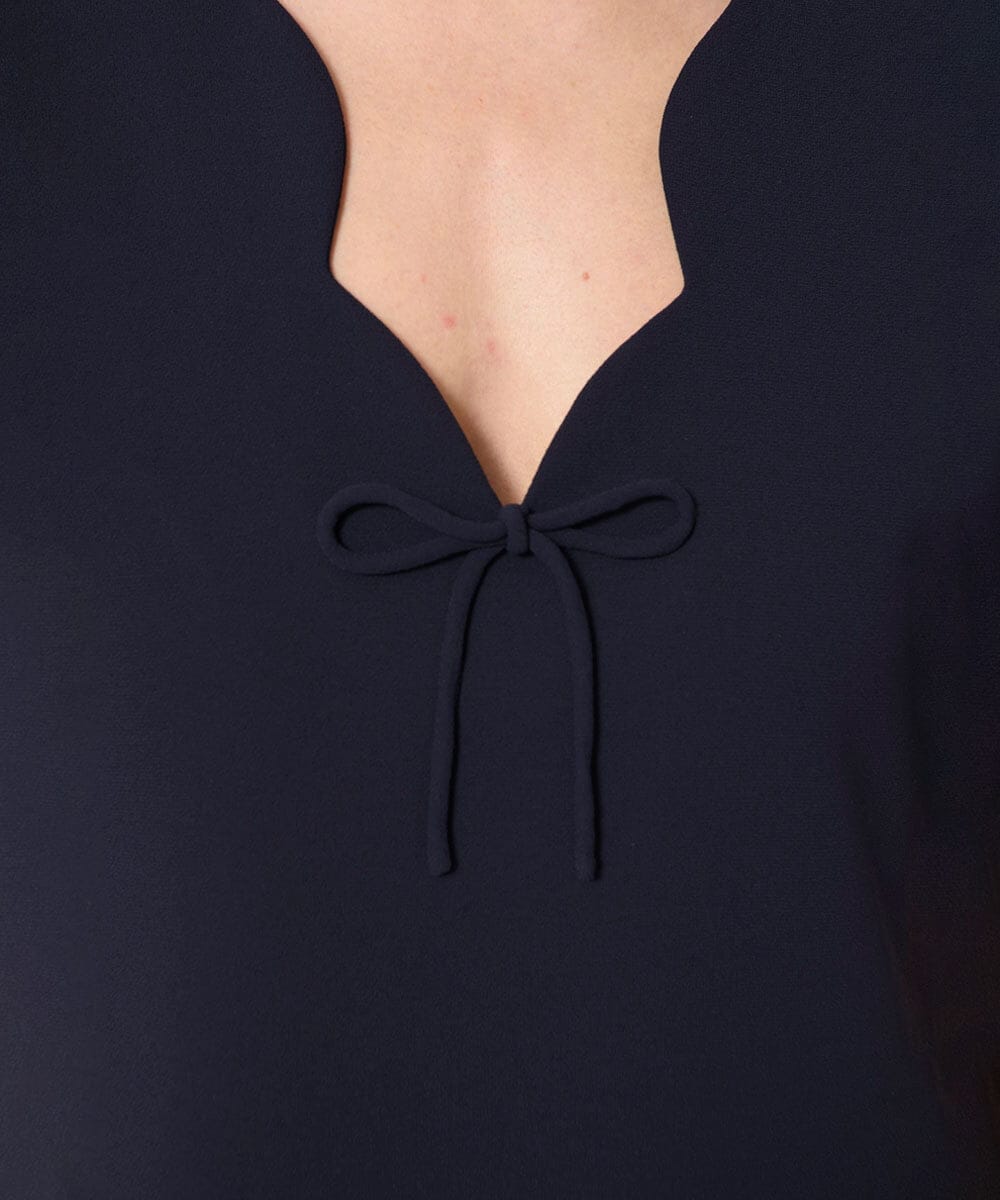 VZEGD10450 TARA JARMON(タラ ジャーモン) クレープドレス ミッドナイトブルー