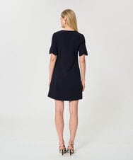 VZEGD10450 TARA JARMON(タラ ジャーモン) クレープドレス ミッドナイトブルー