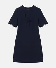 VZEGD10450 TARA JARMON(タラ ジャーモン) クレープドレス ミッドナイトブルー