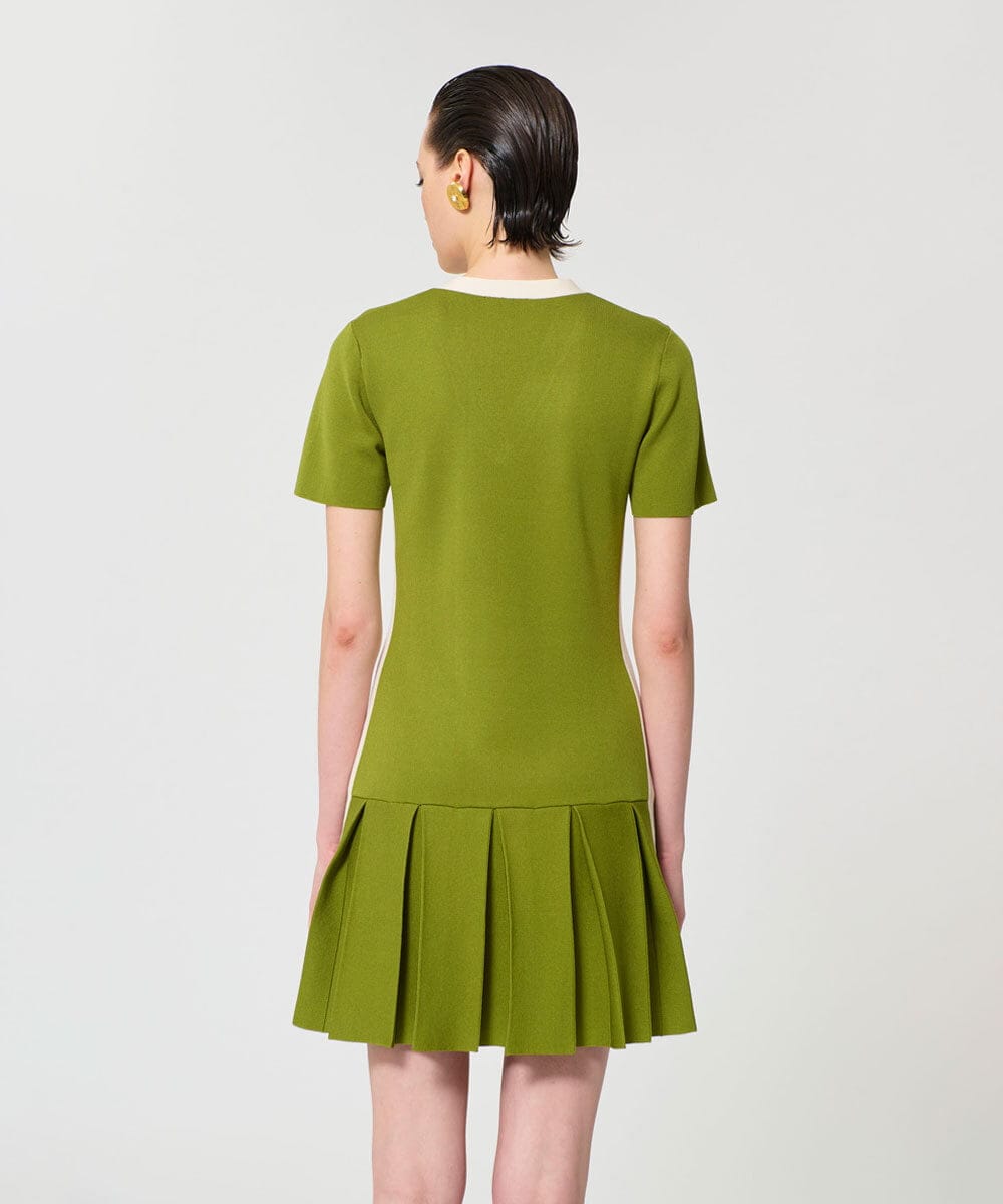 VZEGD13500 TARA JARMON(タラ ジャーモン) スマートピケニットドレス アップルグリーン