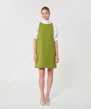 VZEGD14520 TARA JARMON(タラ ジャーモン) ダブルクロスドレス アップルグリーン