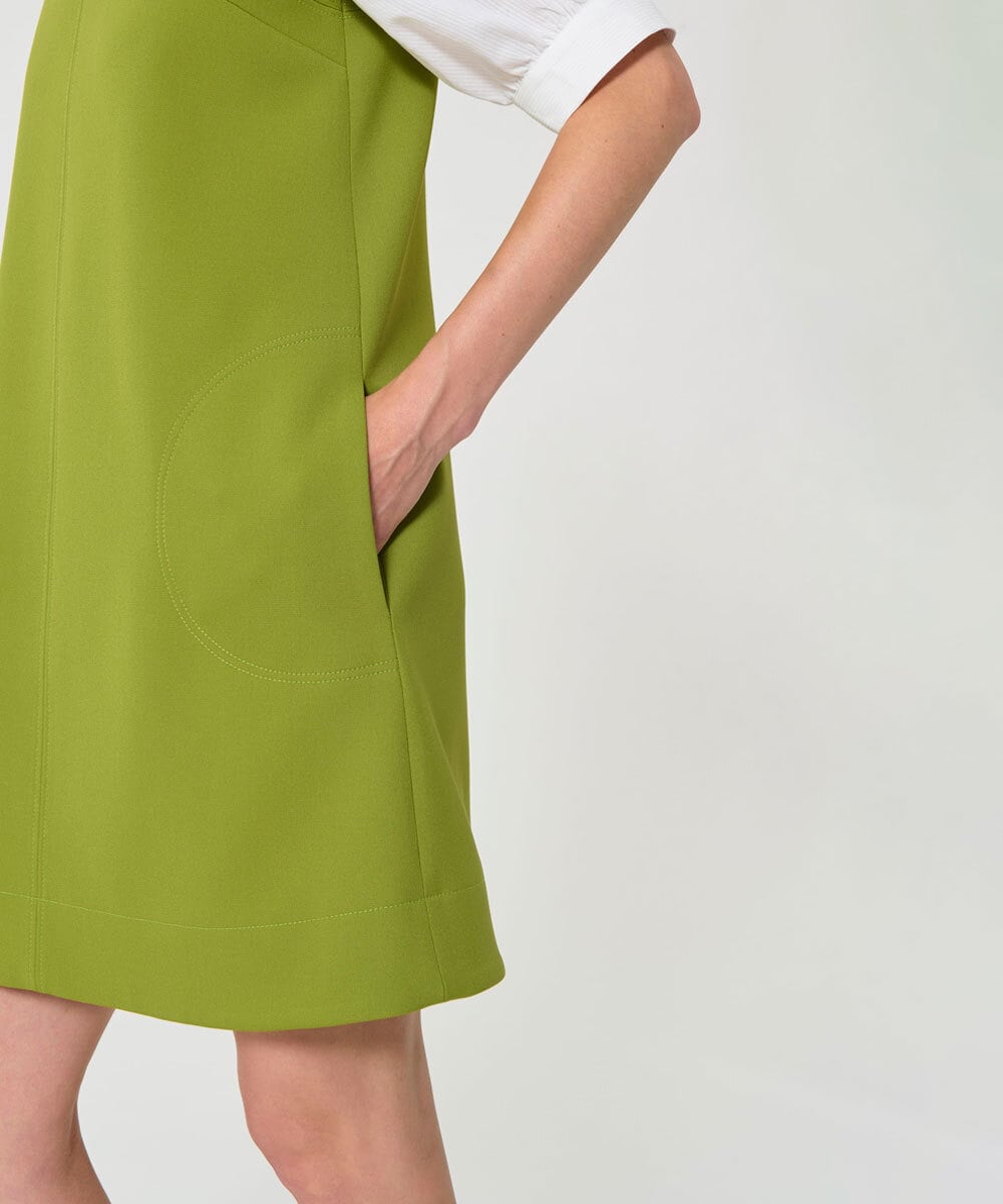 VZEGD14520 TARA JARMON(タラ ジャーモン) ダブルクロスドレス アップルグリーン