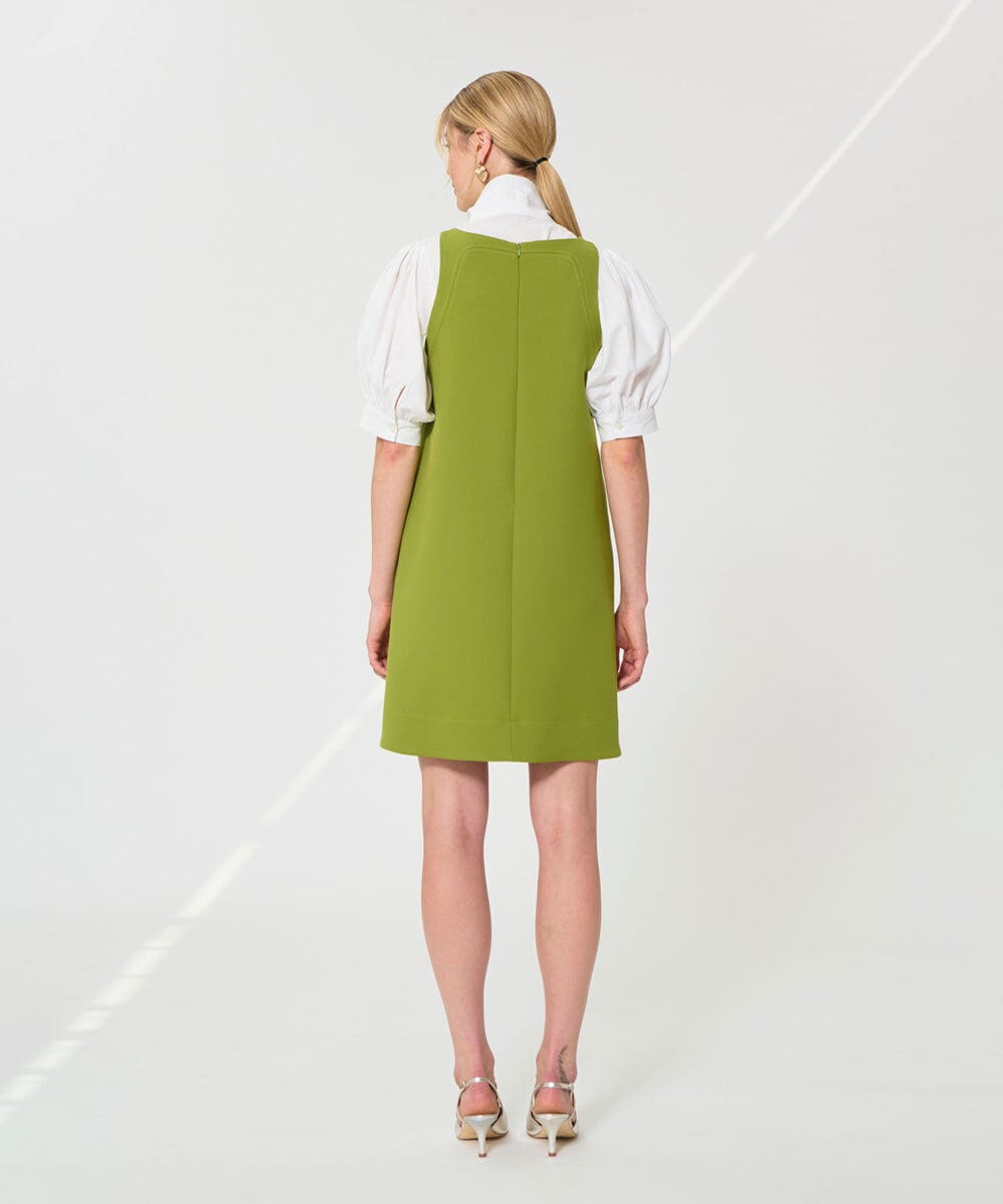 VZEGD14520 TARA JARMON(タラ ジャーモン) ダブルクロスドレス アップルグリーン