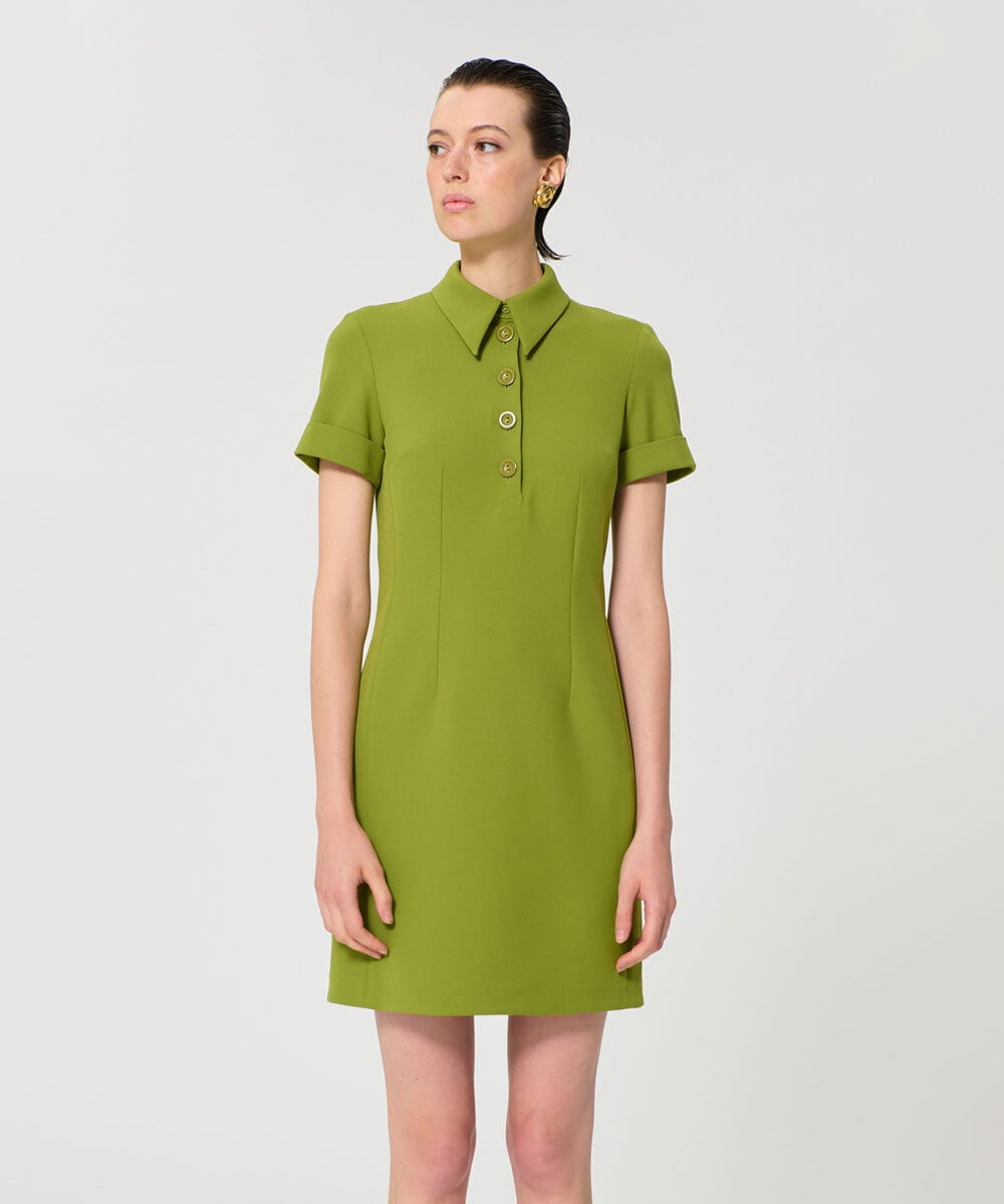 VZEGD15540 TARA JARMON(タラ ジャーモン) ダブルクロスドレス アップルグリーン