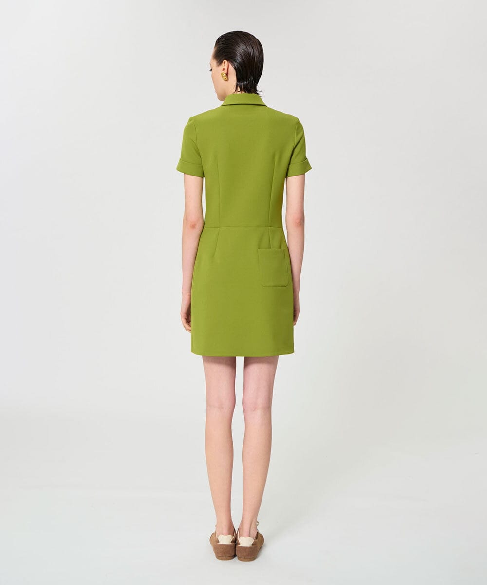 VZEGD15540 TARA JARMON(タラ ジャーモン) ダブルクロスドレス アップルグリーン