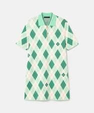 VZEGD16500 TARA JARMON(タラ ジャーモン) アーガイルクローバープリントドレス グリーン