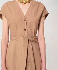 VZEGD18540 TARA JARMON(タラ ジャーモン) ポプリンドレス ハニーベージュ