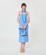 VZEGD19460 TARA JARMON(タラ ジャーモン) ポプリンキャミドレス スカイブルー