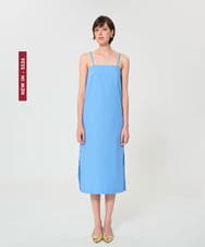VZEGD19460 TARA JARMON(タラ ジャーモン) ポプリンキャミドレス スカイブルー