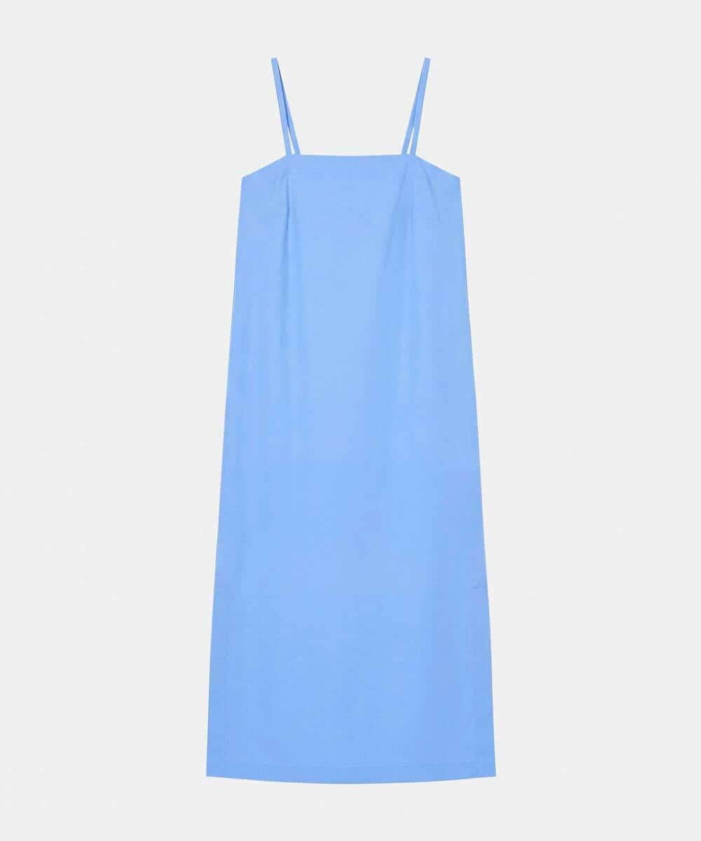 VZEGD19460 TARA JARMON(タラ ジャーモン) ポプリンキャミドレス スカイブルー