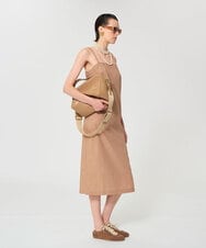 VZEGD19460 TARA JARMON(タラ ジャーモン) ポプリンキャミドレス ハニーベージュ