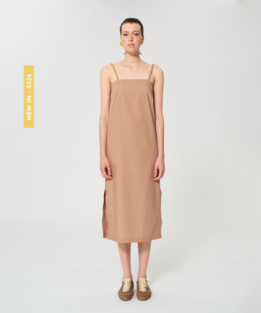 VZEGD19460 TARA JARMON(タラ ジャーモン) ポプリンキャミドレス ハニーベージュ