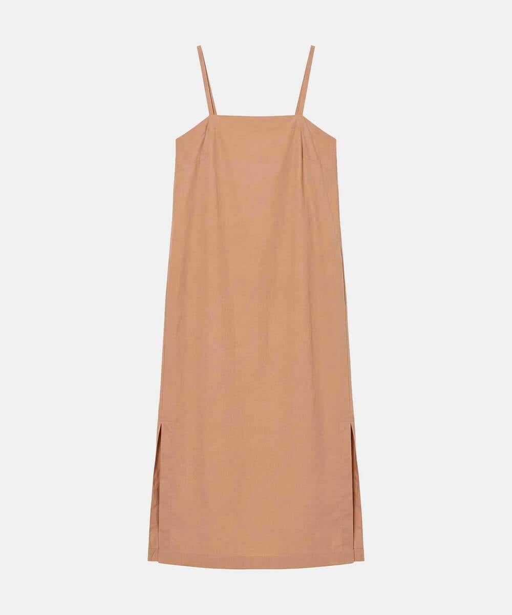 VZEGD19460 TARA JARMON(タラ ジャーモン) ポプリンキャミドレス ハニーベージュ