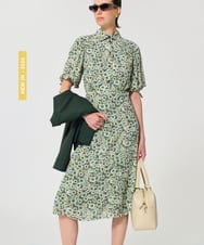 VZEGD20590 TARA JARMON(タラ ジャーモン) デイジーガーデンプリントドレス グリーン