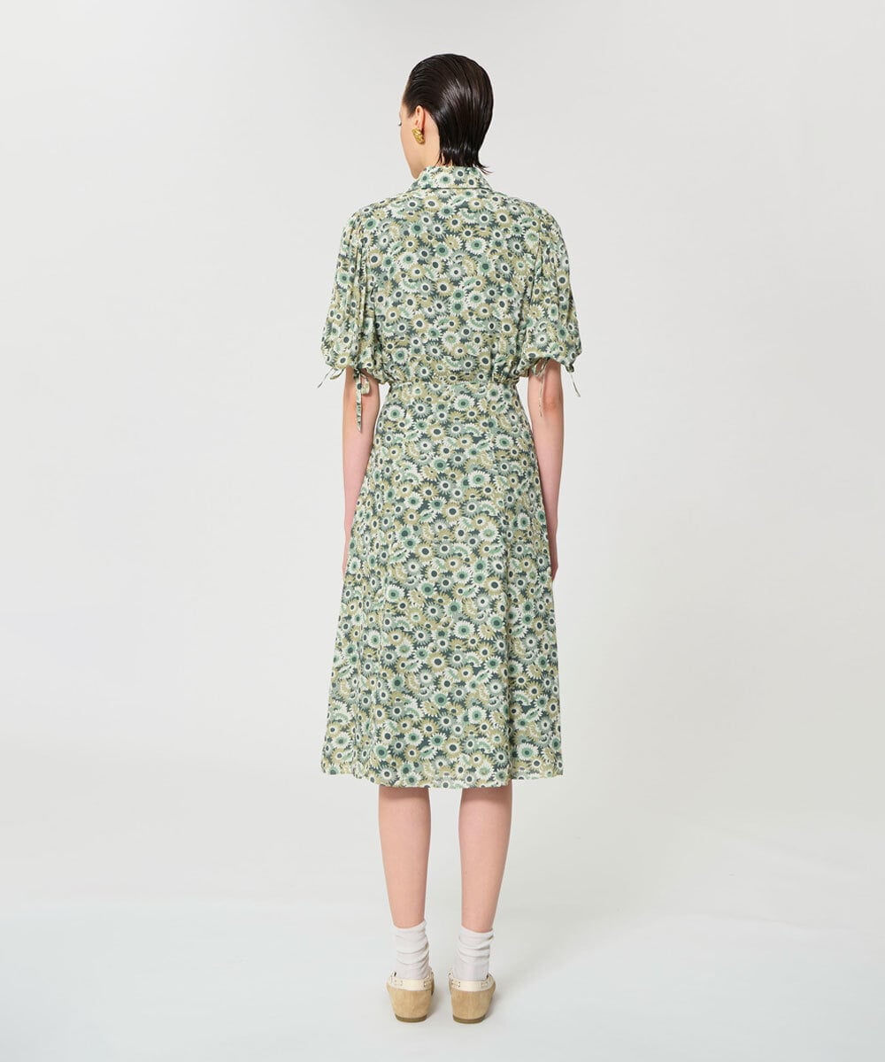 VZEGD20590 TARA JARMON(タラ ジャーモン) デイジーガーデンプリントドレス グリーン