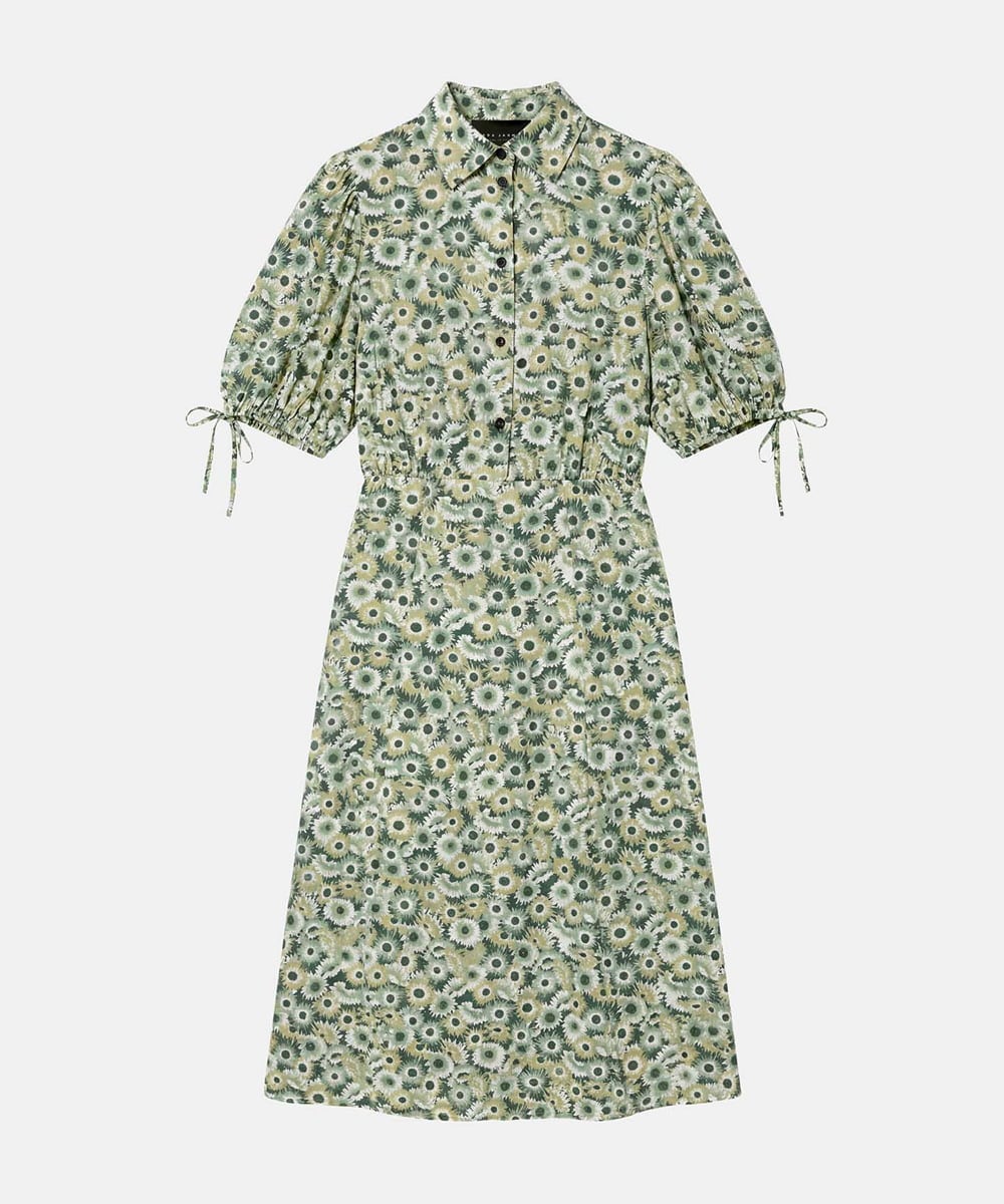 VZEGD20590 TARA JARMON(タラ ジャーモン) デイジーガーデンプリントドレス グリーン