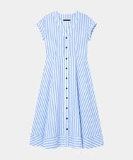 VZEGD25540 TARA JARMON(タラ ジャーモン) ストライプポプリンドレス スカイブルー
