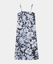 VZEGD29500 TARA JARMON(タラ ジャーモン) ワイルドブロッサムポプリンドレス ミッドナイトブルー