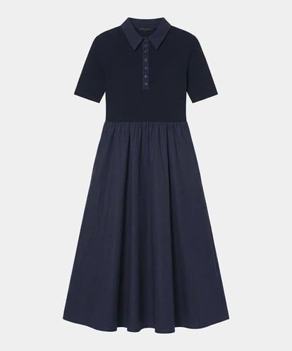 VZEGD30480 TARA JARMON カジュアルタッチポロニットドレス