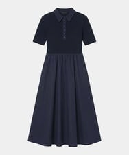 VZEGD30480 TARA JARMON(タラ ジャーモン) カジュアルタッチポロニットドレス ネイビー
