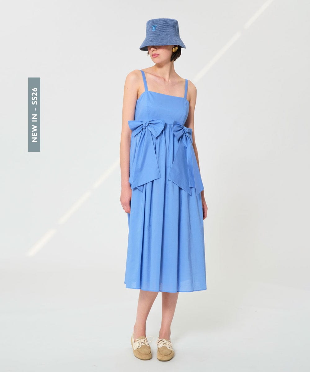 VZEGD31540 TARA JARMON(タラ ジャーモン) コットンボイルドレス スカイブルー