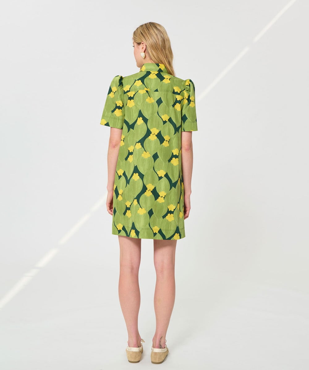 VZEGD32500 TARA JARMON(タラ ジャーモン) ズッキーニフラワーポプリンドレス ダークグリーン