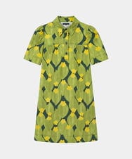 VZEGD32500 TARA JARMON(タラ ジャーモン) ズッキーニフラワーポプリンドレス ダークグリーン