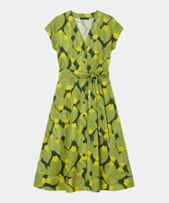 VZEGD33540 TARA JARMON(タラ ジャーモン) ズッキーニフラワーポプリンドレス ダークグリーン