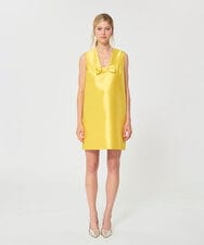 VZEGD39670 TARA JARMON(タラ ジャーモン) サテンドレス ミモザイエロー