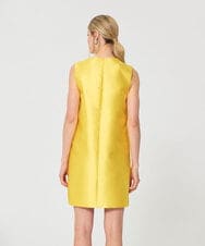 VZEGD39670 TARA JARMON(タラ ジャーモン) サテンドレス ミモザイエロー
