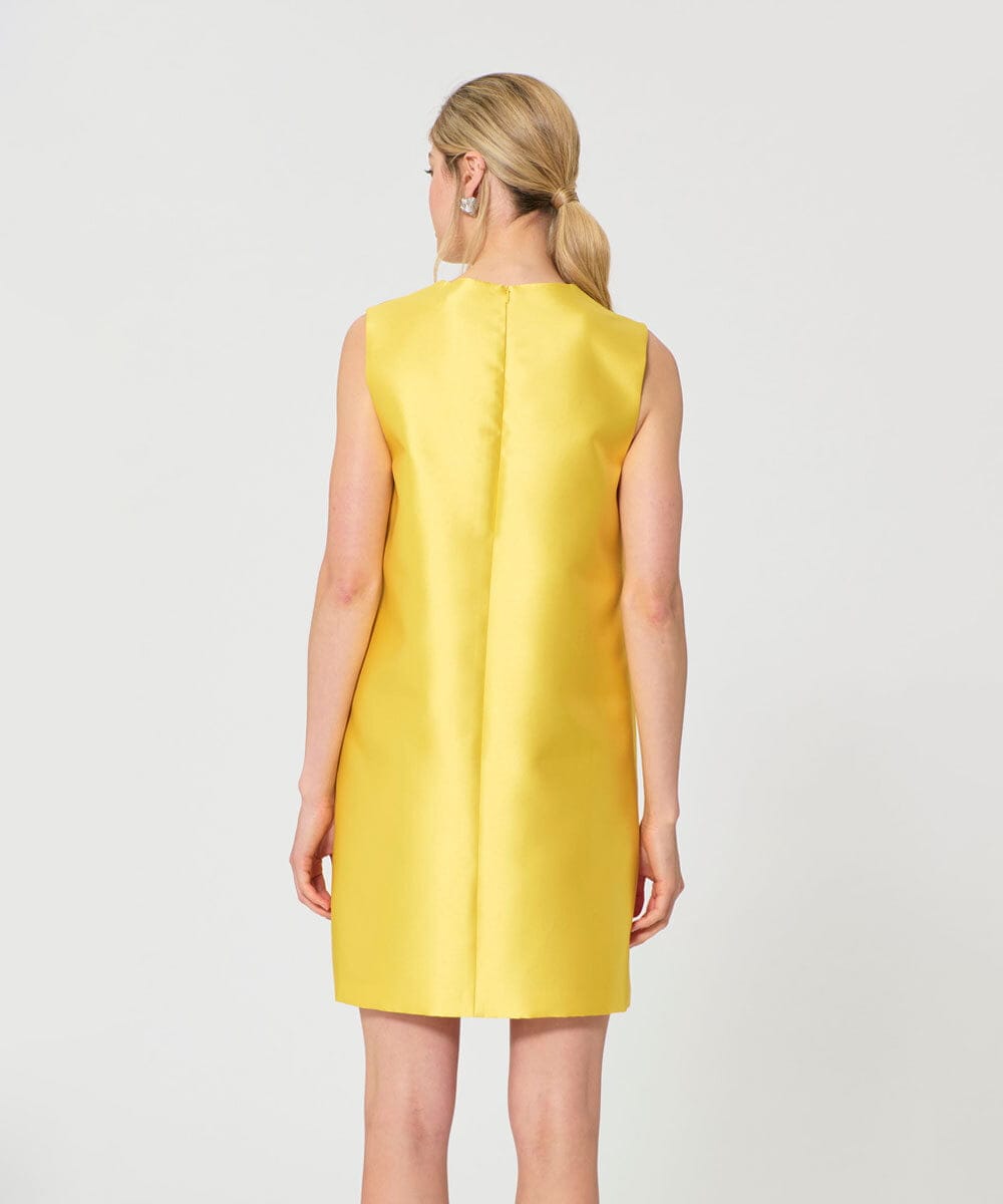 VZEGD39670 TARA JARMON(タラ ジャーモン) サテンドレス ミモザイエロー