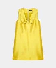 VZEGD39670 TARA JARMON(タラ ジャーモン) サテンドレス ミモザイエロー