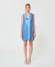 VZEGD39670 TARA JARMON(タラ ジャーモン) サテンドレス ホライゾンブルー
