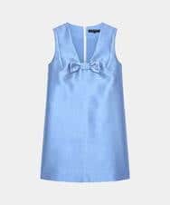 VZEGD39670 TARA JARMON(タラ ジャーモン) サテンドレス ホライゾンブルー