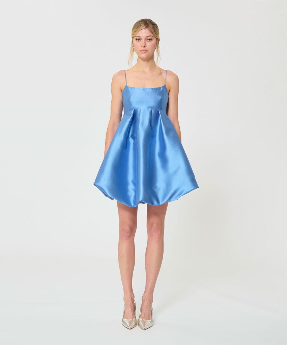 VZEGD40680 TARA JARMON(タラ ジャーモン) サテンキャミドレス スカイブルー