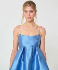 VZEGD40680 TARA JARMON(タラ ジャーモン) サテンキャミドレス スカイブルー