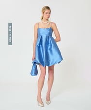VZEGD40680 TARA JARMON(タラ ジャーモン) サテンキャミドレス スカイブルー