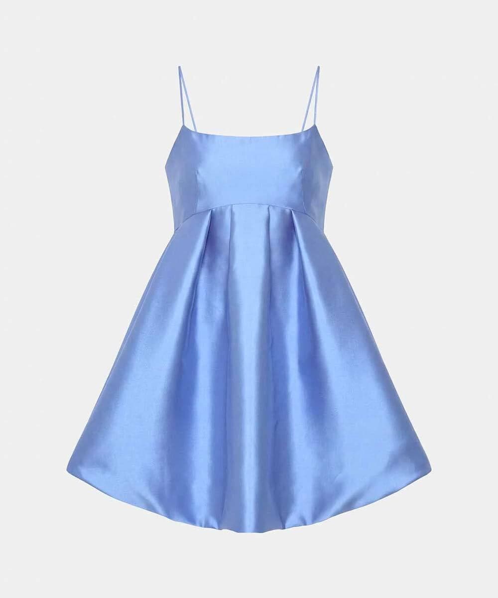 VZEGD40680 TARA JARMON(タラ ジャーモン) サテンキャミドレス スカイブルー