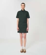 VZEGD42490 TARA JARMON(タラ ジャーモン) コットンギャバジンドレス レーシンググリーン