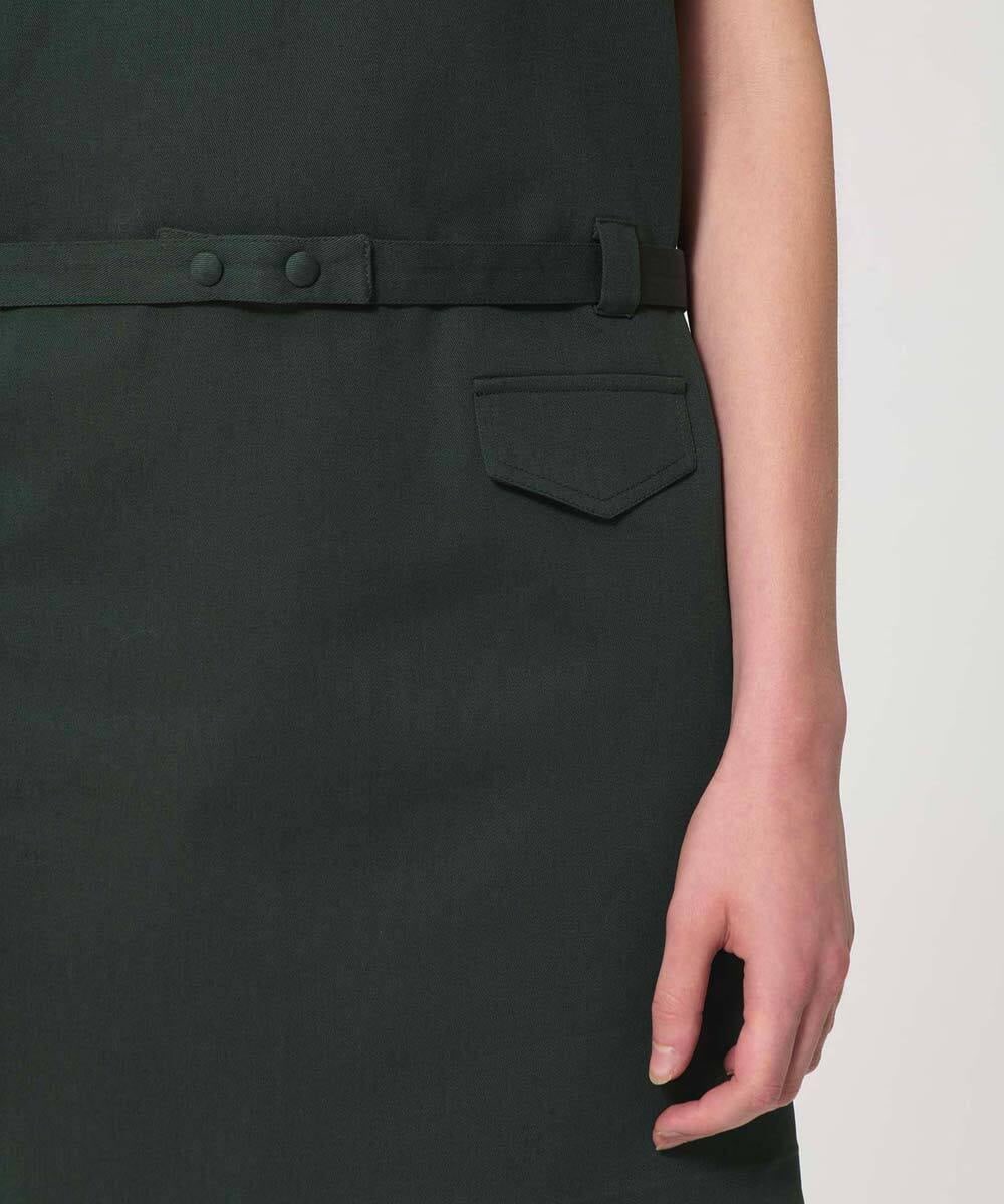 VZEGD42490 TARA JARMON(タラ ジャーモン) コットンギャバジンドレス レーシンググリーン