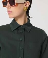 VZEGD42490 TARA JARMON(タラ ジャーモン) コットンギャバジンドレス レーシンググリーン