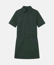 VZEGD42490 TARA JARMON(タラ ジャーモン) コットンギャバジンドレス レーシンググリーン