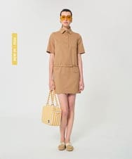 VZEGD42490 TARA JARMON(タラ ジャーモン) コットンギャバジンドレス ベージュ