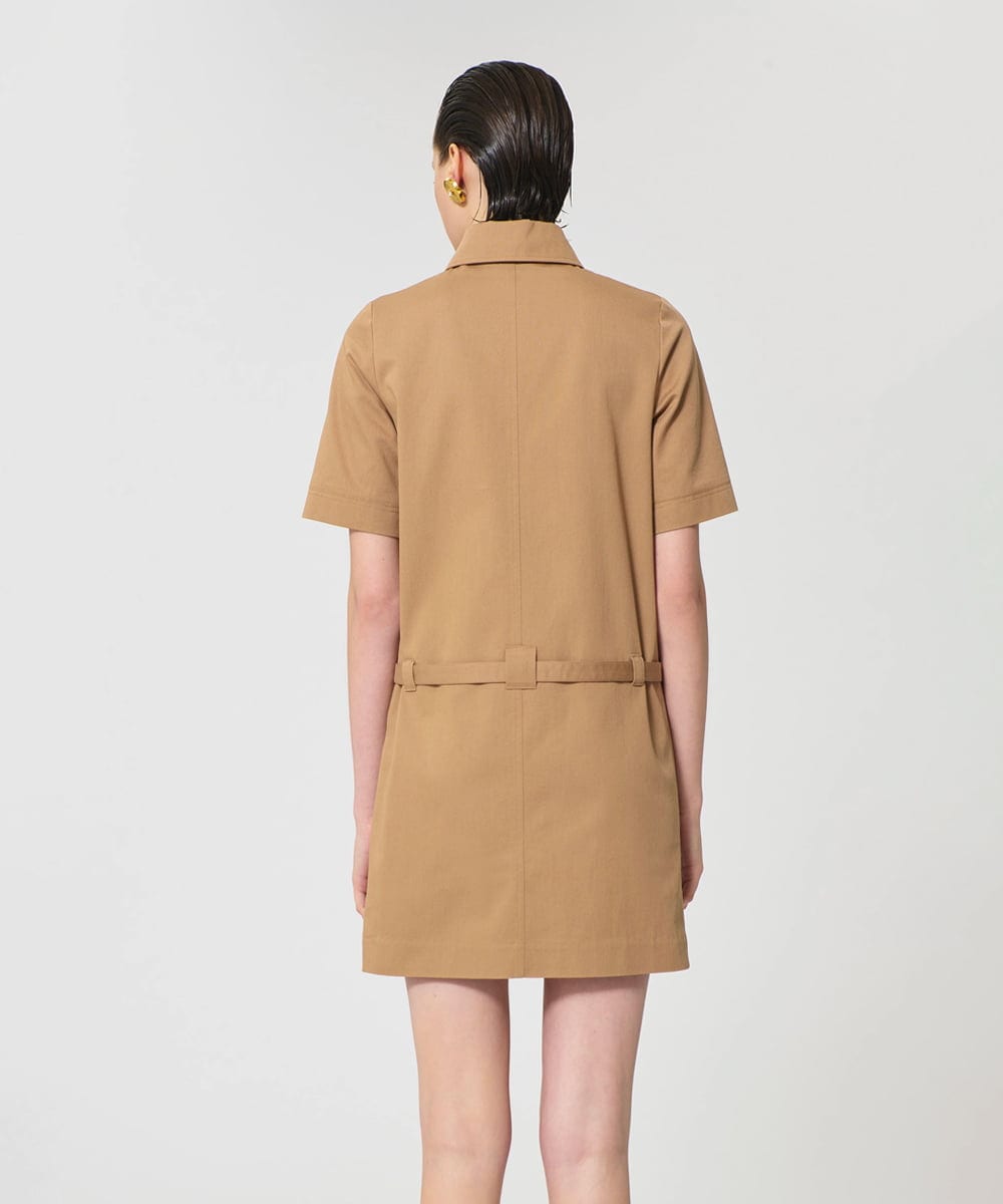 VZEGD42490 TARA JARMON(タラ ジャーモン) コットンギャバジンドレス ベージュ